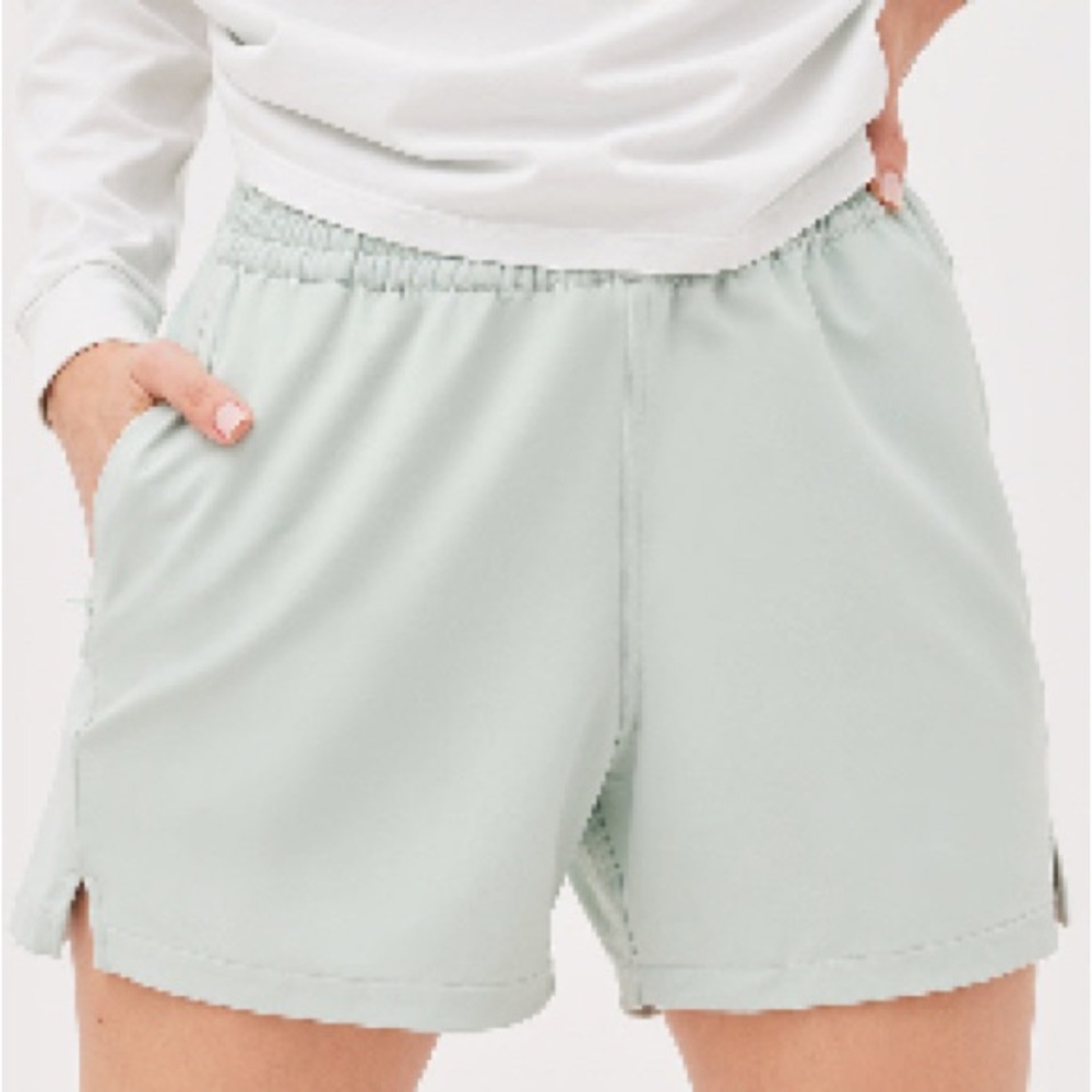 Outdoor Voices Light Green Athletic Shorts